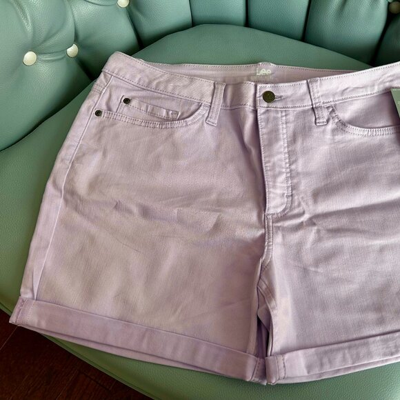BNWT Light Purple Lee Rider denim shorts Sz 16 - Picture 2 of 6